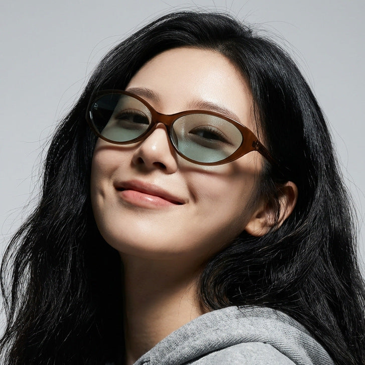 Slim Oval Y2K Sunglasses for Women